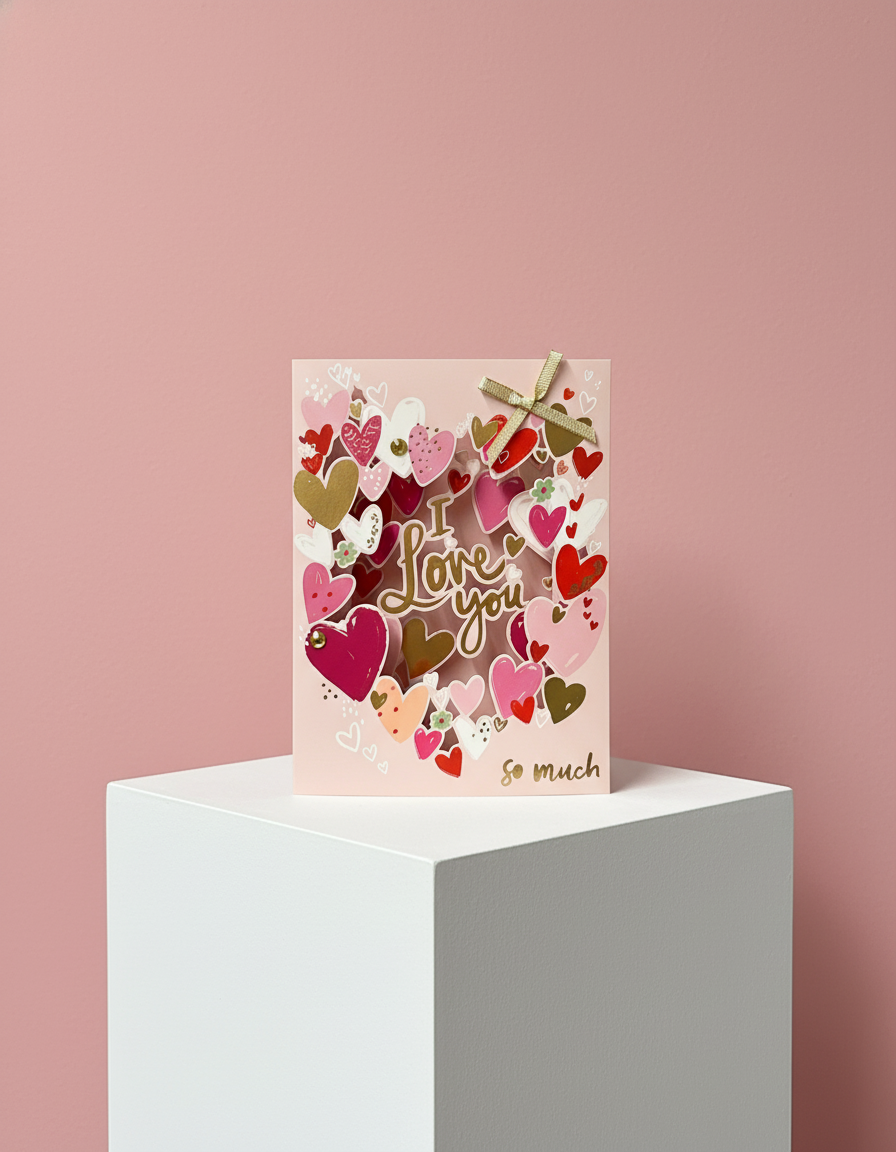 3D I Love You Card